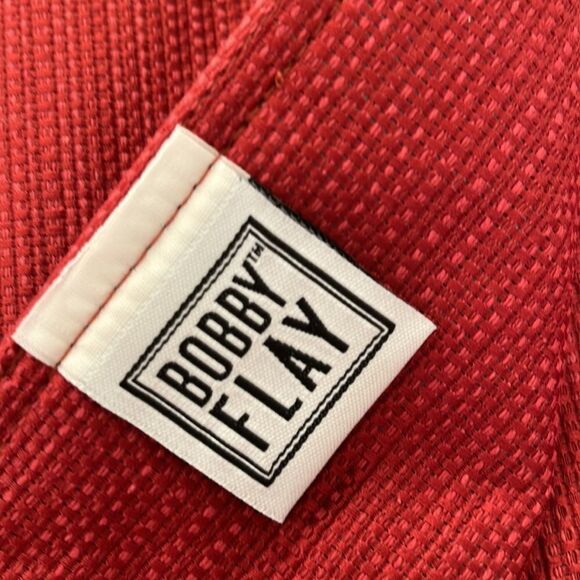 Bobby Flay Set of 4 Brick Red Vertical Striped Placemats- 19” by 14” - Picture 2 of 5